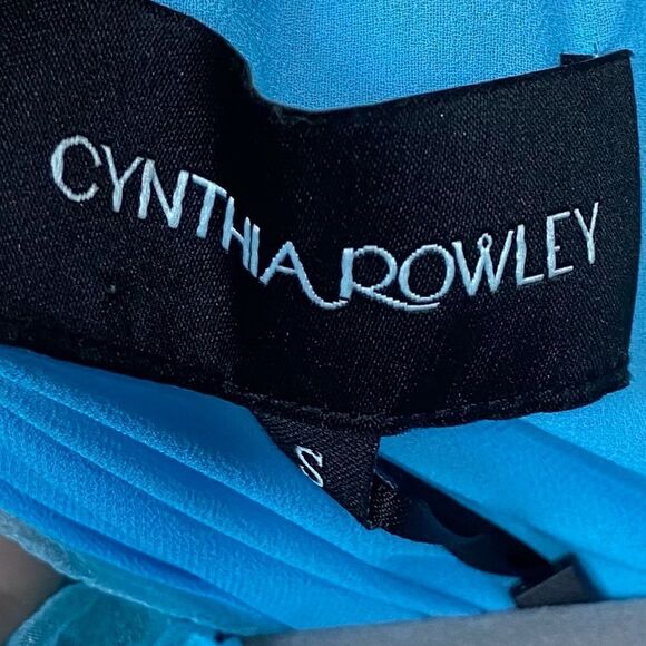 NWT Cynthia Rowley Clara Midi Blue Dress Organza Size S - Picture 13 of 15